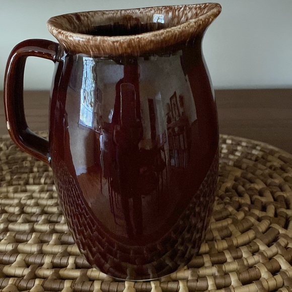 VTG Pair Brown Drip Glaze Pitchers - Picture 4 of 13